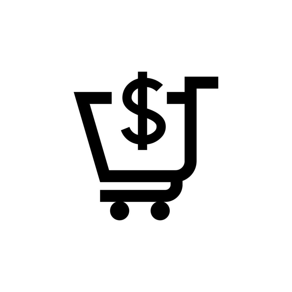 Shopping cart flat icon design vector