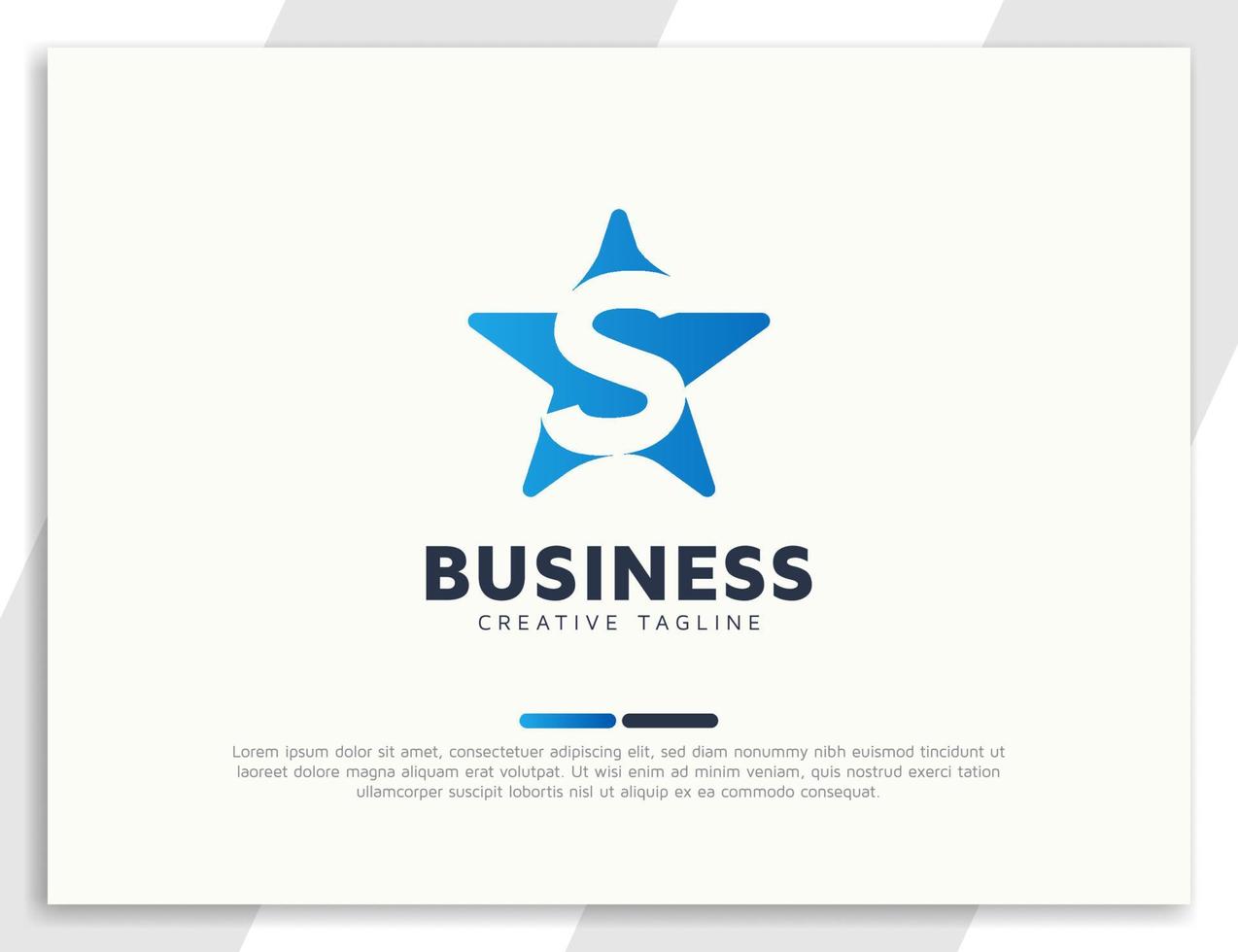 Star logo with Letter s design vector