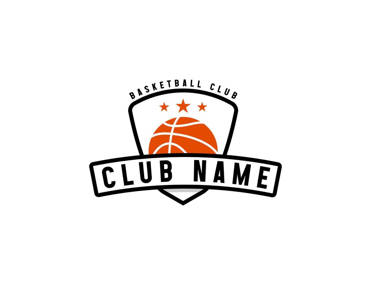 Basketball sport team emblem logo design vector