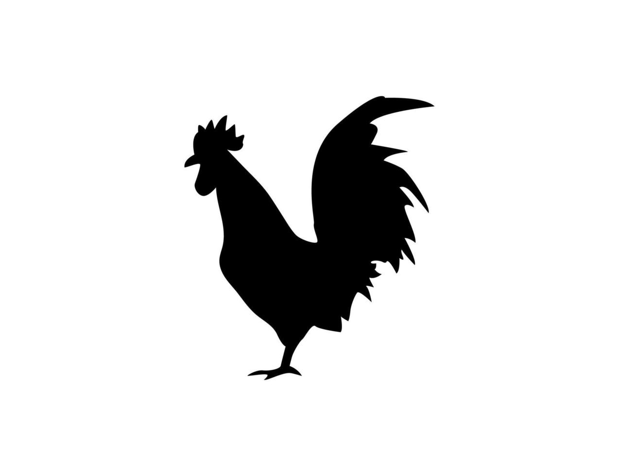 icono de símbolo de gallo de pollo vector