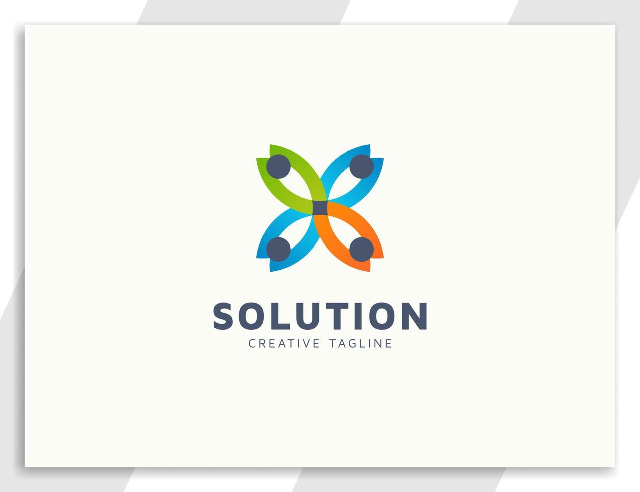 People team work together corporate logo design vector