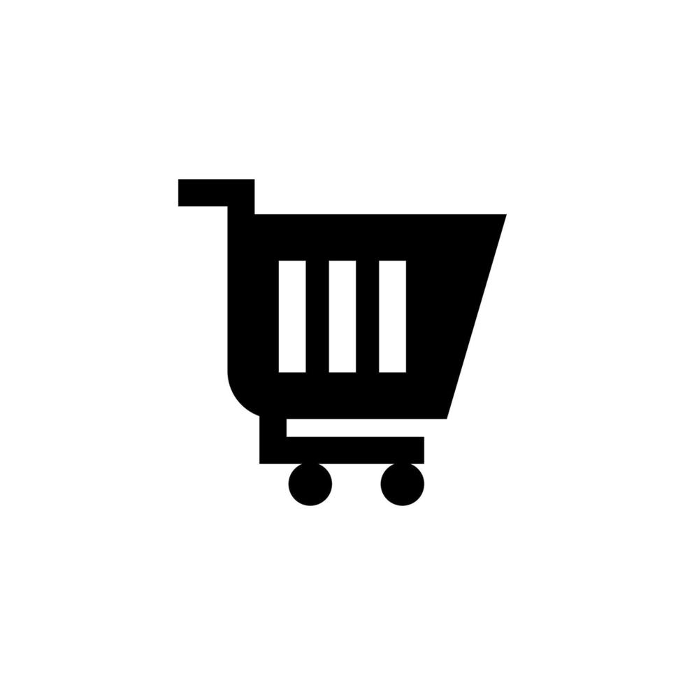 Shopping cart flat icon design vector