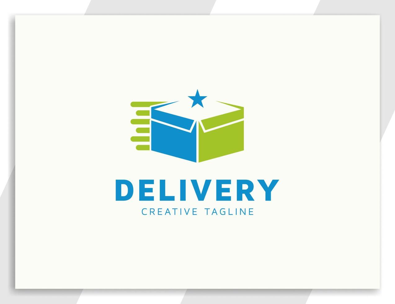 Fast shipping box logo design concept vector