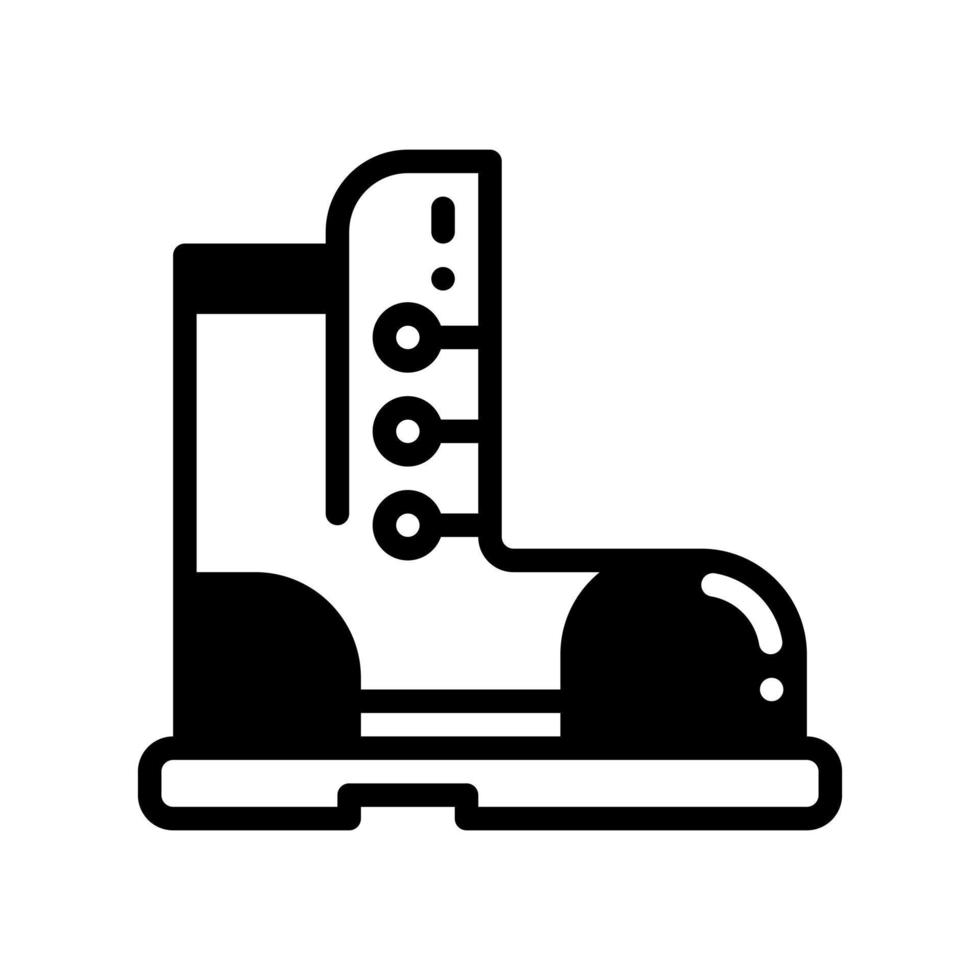 boot solid style icon. vector illustration for graphic design, website, app