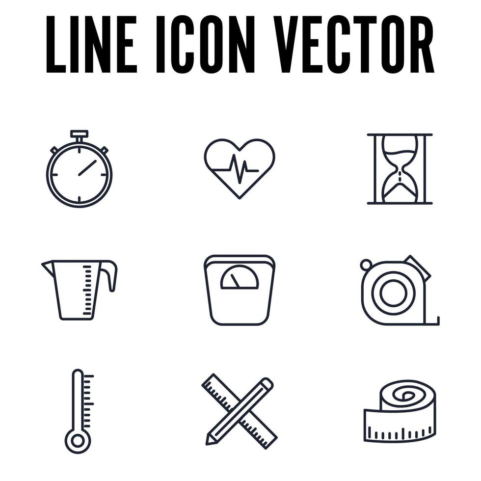 Measuring set icon symbol template for graphic and web design collection logo vector illustration