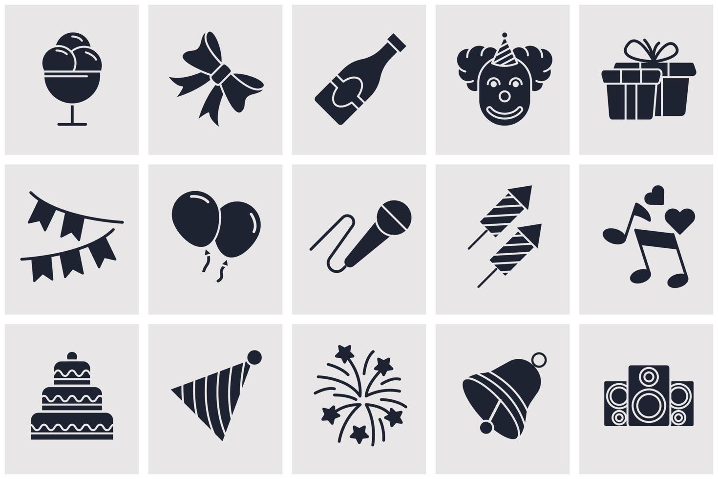 Party elements set icon symbol template for graphic and web design collection logo vector illustration