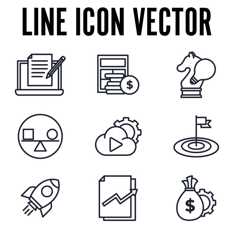 business, digital marketing set icon symbol template for graphic and web design collection logo vector illustration