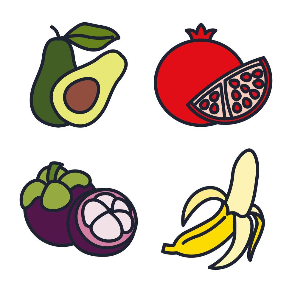 plantilla de símbolo de icono de conjunto de verduras para ilustración de vector de logotipo de colección de diseño gráfico y web