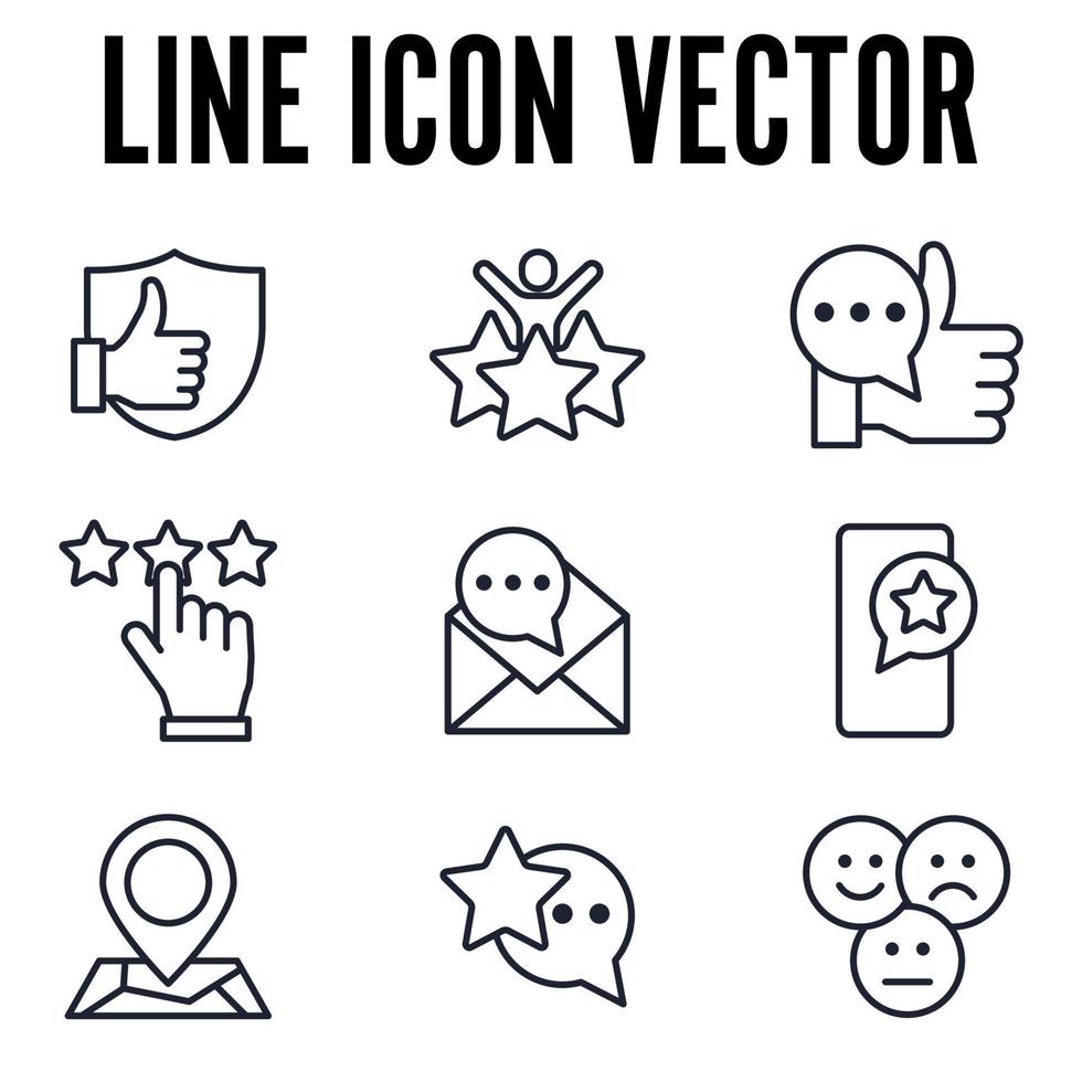 Testimonials feedback set icon symbol template for graphic and web design collection logo vector illustration