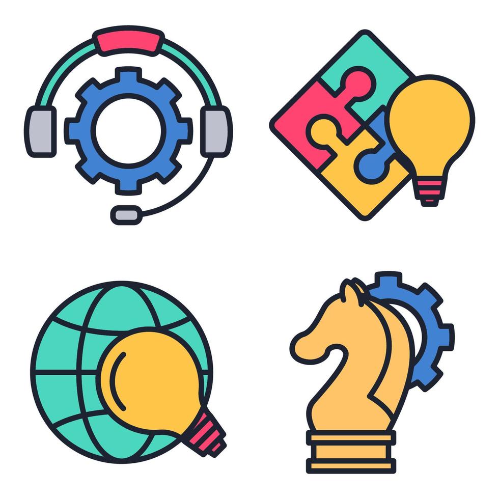 plantilla de símbolo de icono de conjunto de marketing para ilustración de vector de logotipo de colección de diseño gráfico y web