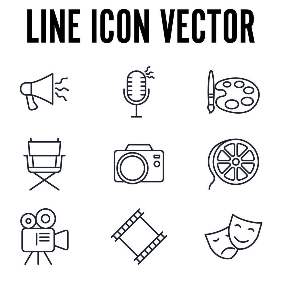 entertainment set icon symbol template for graphic and web design collection logo vector illustration
