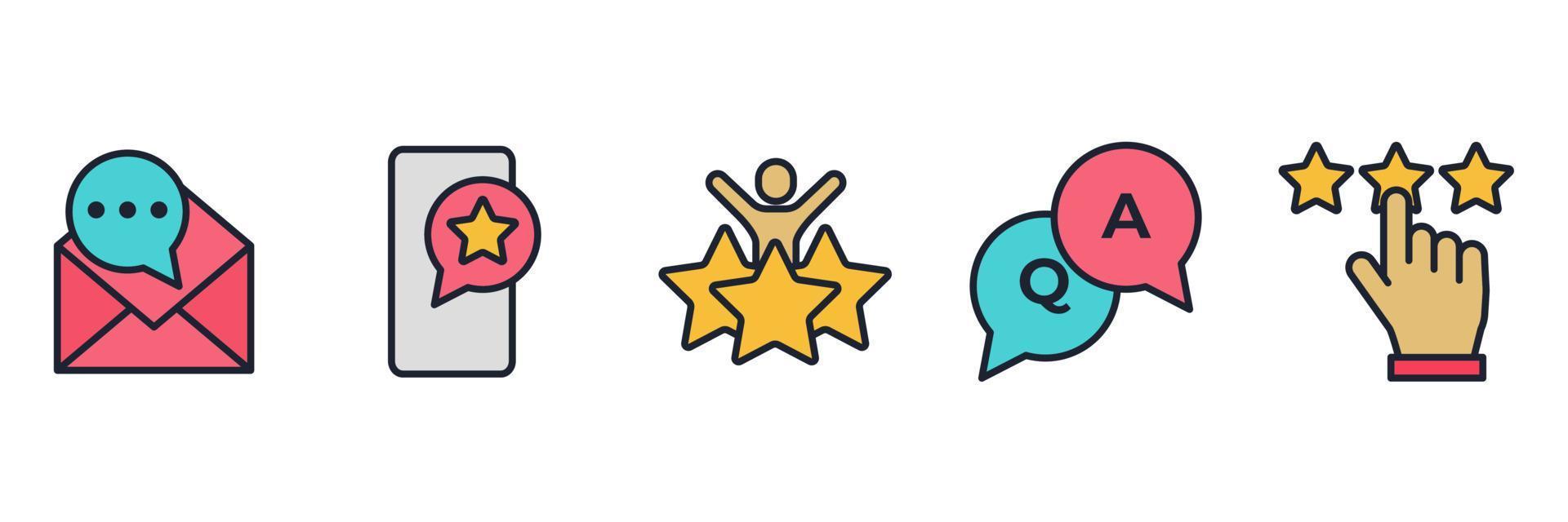 Testimonials feedback set icon symbol template for graphic and web design collection logo vector illustration