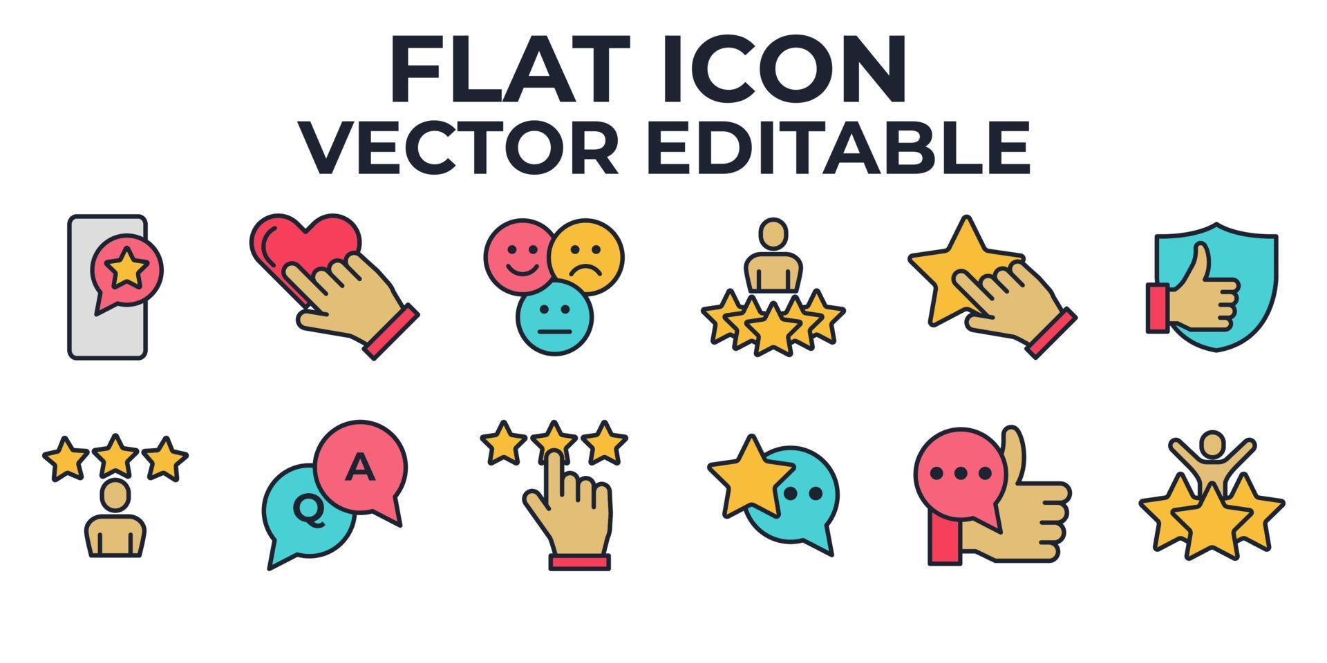 Testimonials feedback set icon symbol template for graphic and web design collection logo vector illustration
