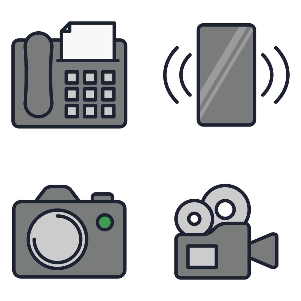 technology device set icon symbol template for graphic and web design collection logo vector illustration