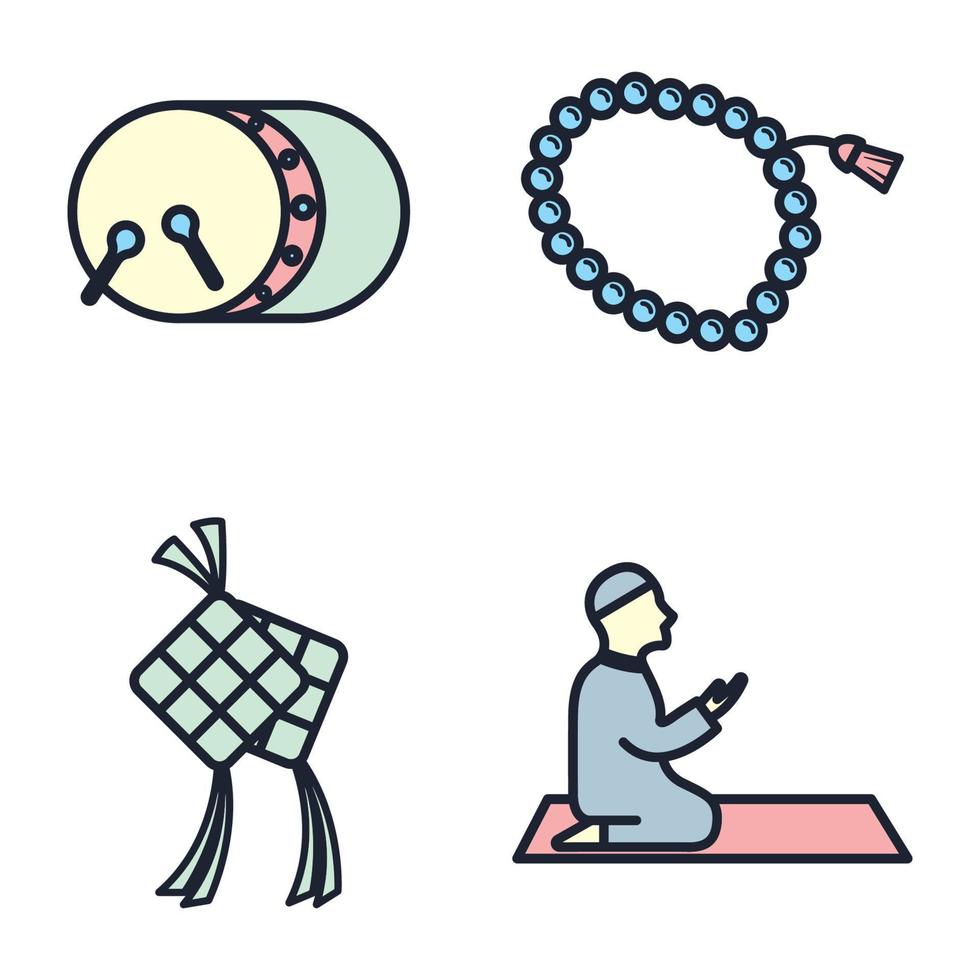 Popular Islamic. Ramadan Kareem elements set icon symbol template for graphic and web design collection logo vector illustration