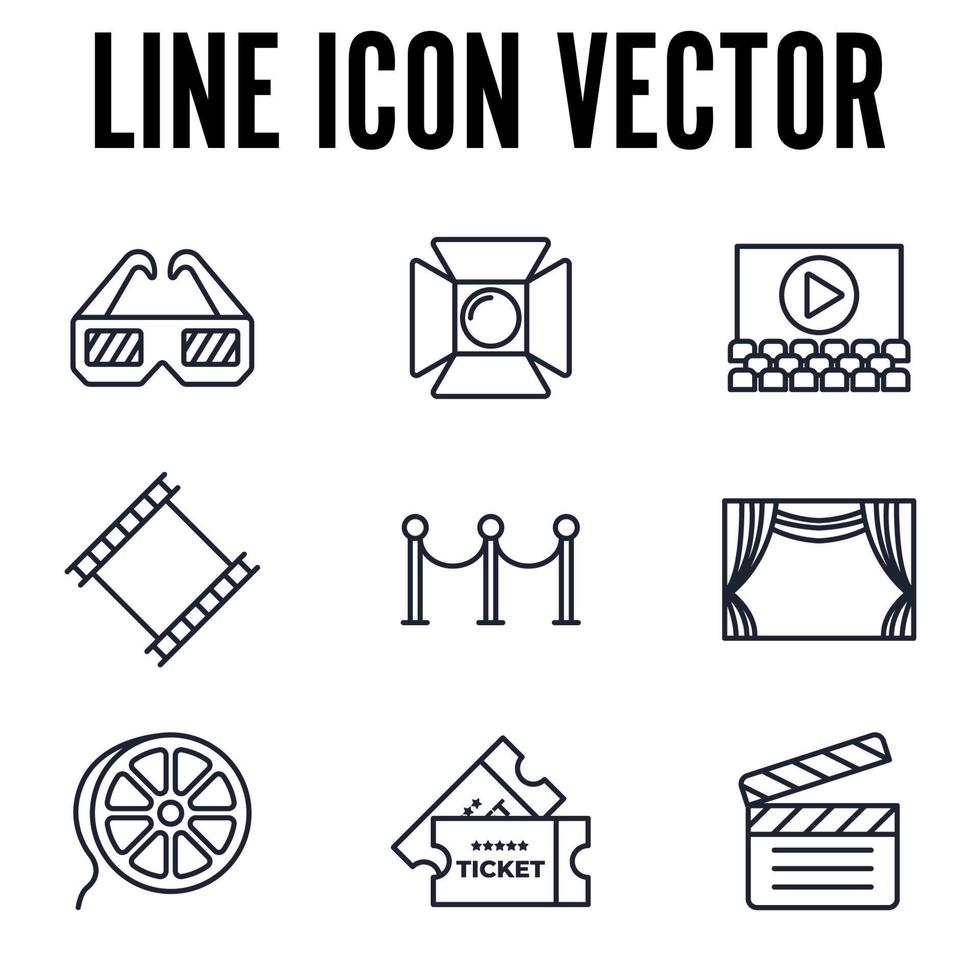 entertainment set icon symbol template for graphic and web design collection logo vector illustration