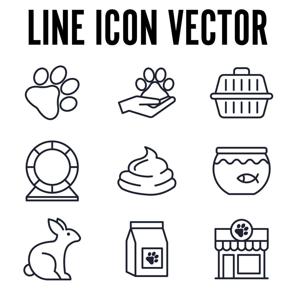 Pet, vet set icon symbol template for graphic and web design collection logo vector illustration