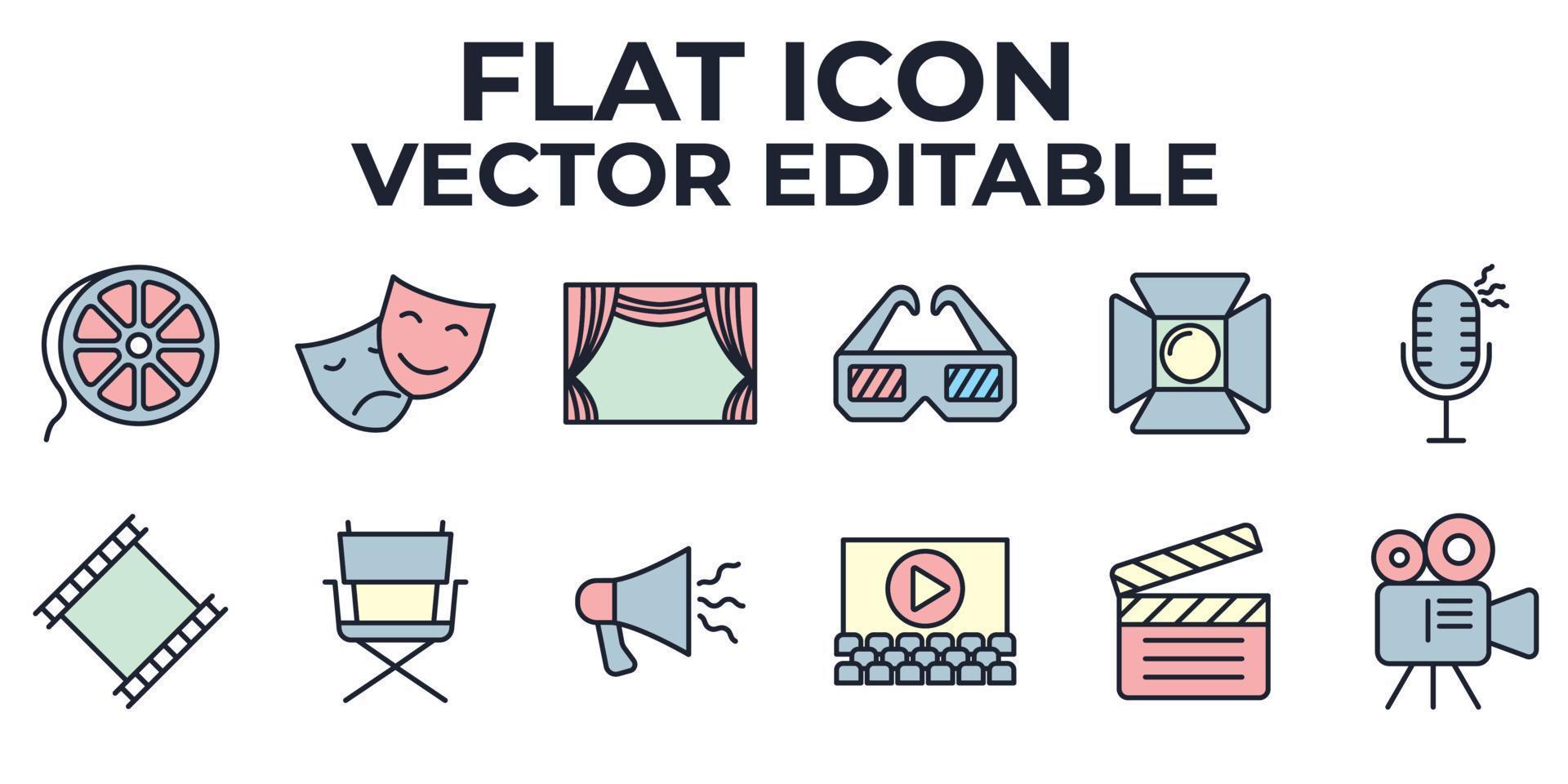 entertainment set icon symbol template for graphic and web design collection logo vector illustration