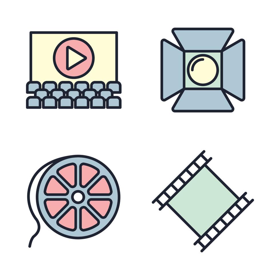 entertainment set icon symbol template for graphic and web design collection logo vector illustration