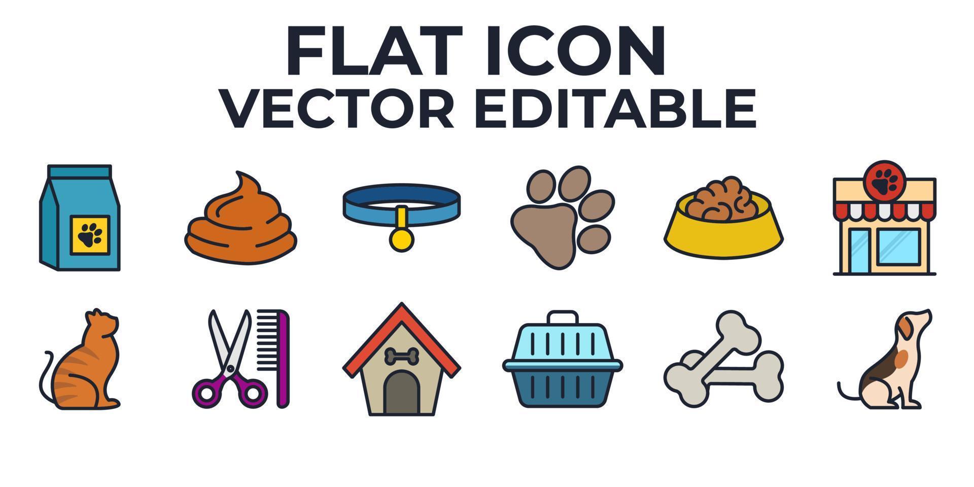 Pet, vet set icon symbol template for graphic and web design collection logo vector illustration