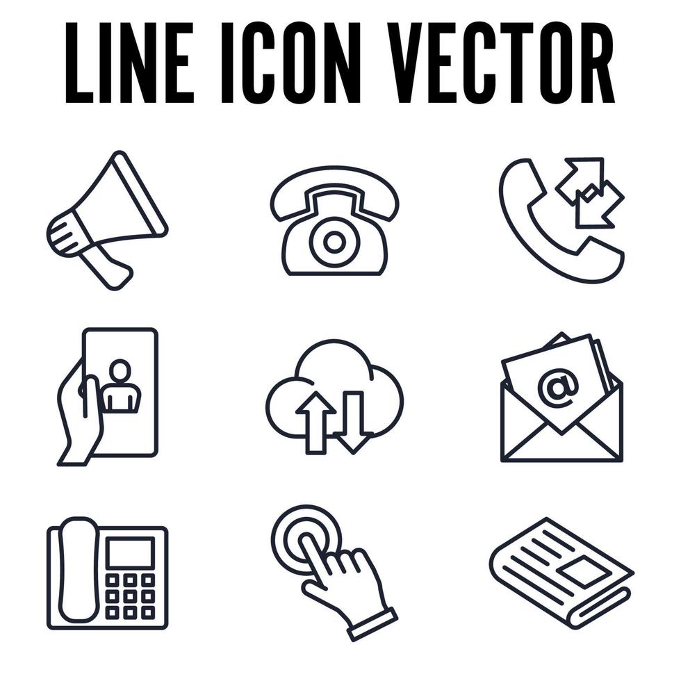 Media and communication set icon symbol template for graphic and web design collection logo vector illustration