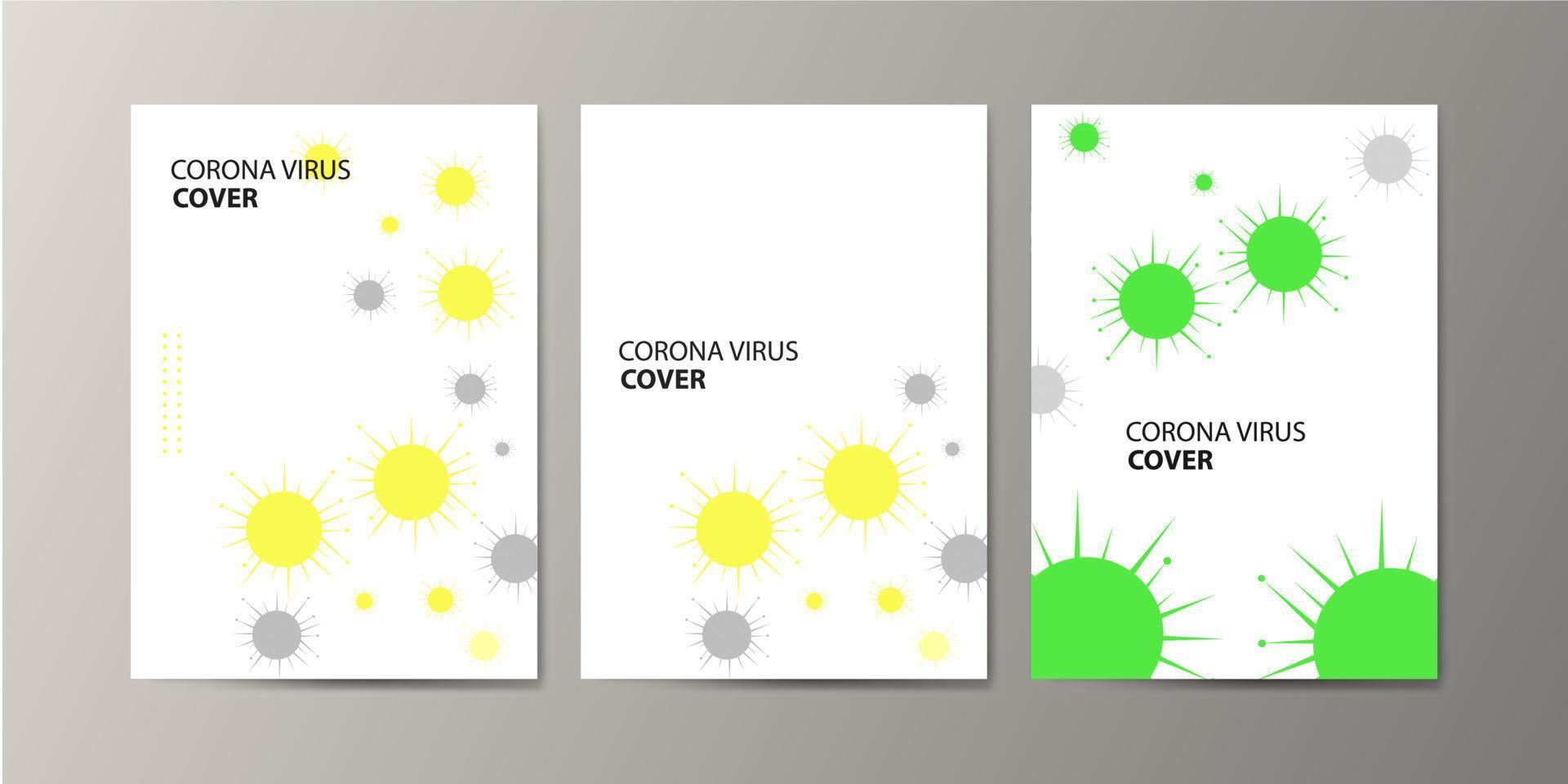 cubrir la plantilla del virus corona vector
