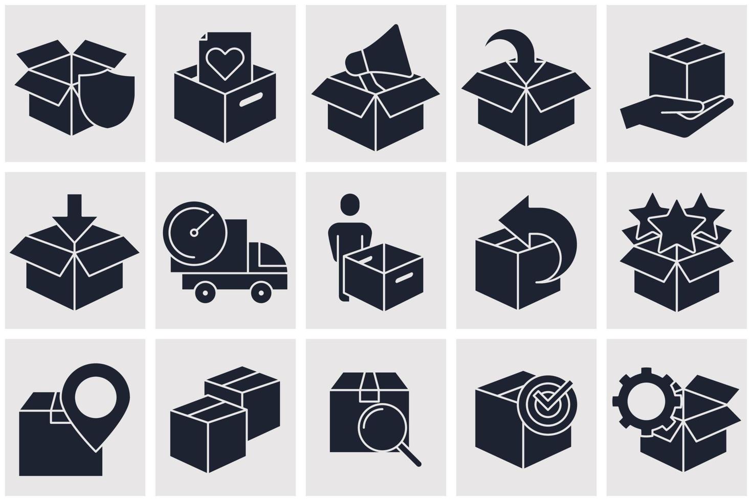 Shipping delivery set icon symbol template for graphic and web design collection logo vector illustration
