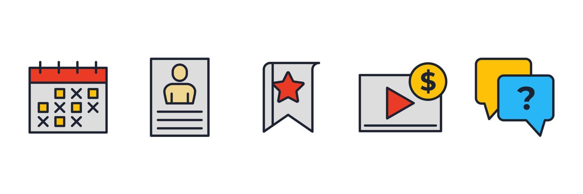 blogger, plantilla de símbolo de icono de conjunto de blog para ilustración de vector de logotipo de colección de diseño gráfico y web