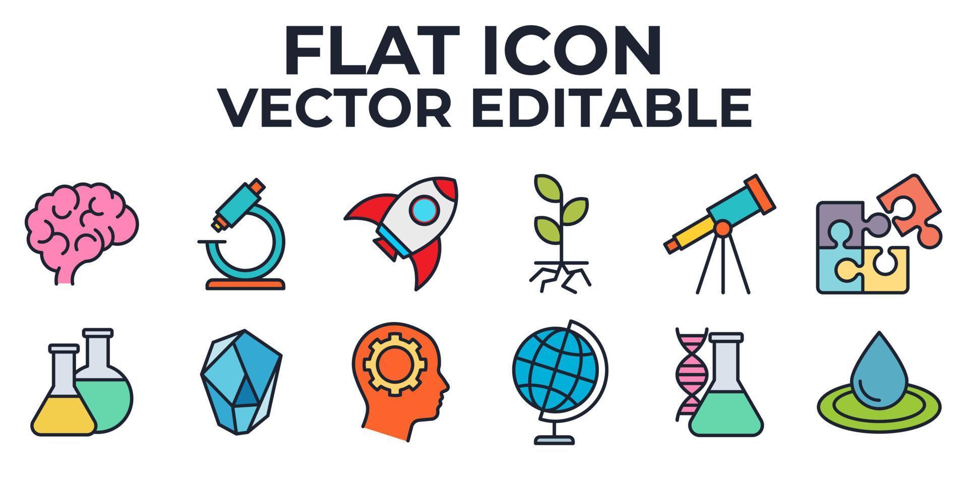 Science set icon symbol template for graphic and web design collection logo vector illustration