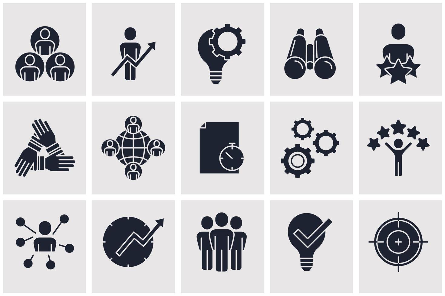 Business teamwork elements set icon symbol template for graphic and web design collection logo vector illustration