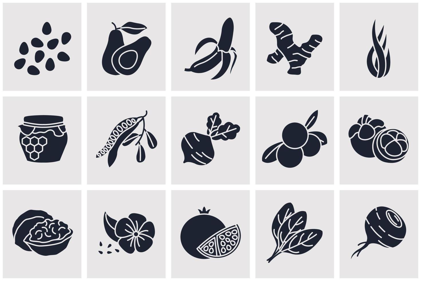 vegetables set icon symbol template for graphic and web design collection logo vector illustration