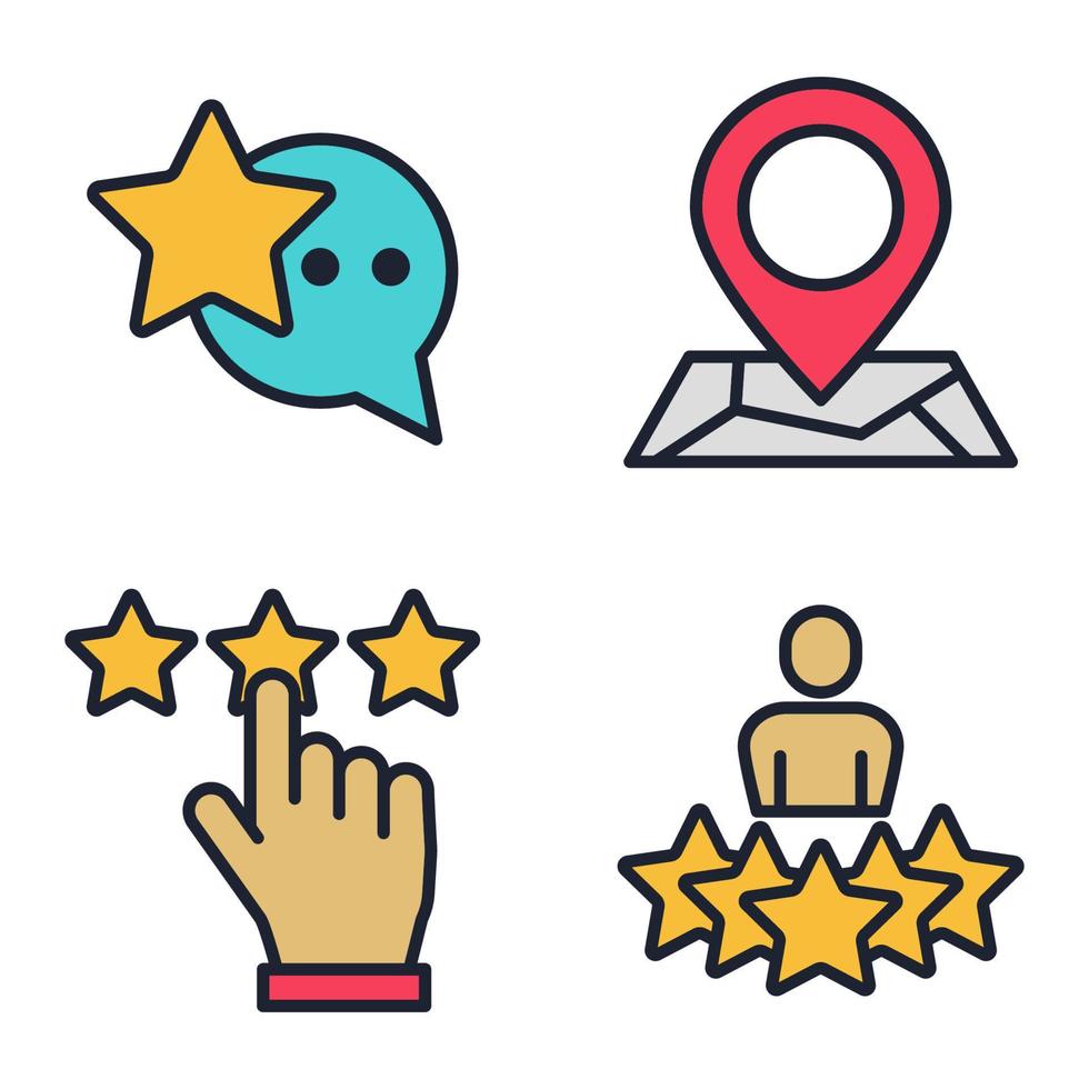 Testimonials feedback set icon symbol template for graphic and web design collection logo vector illustration