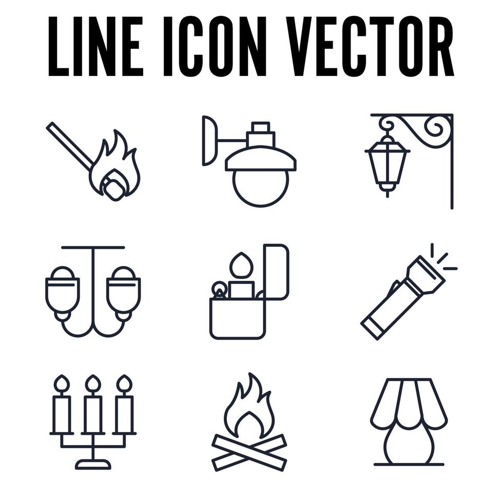 Lights set icon symbol template for graphic and web design collection logo vector illustration