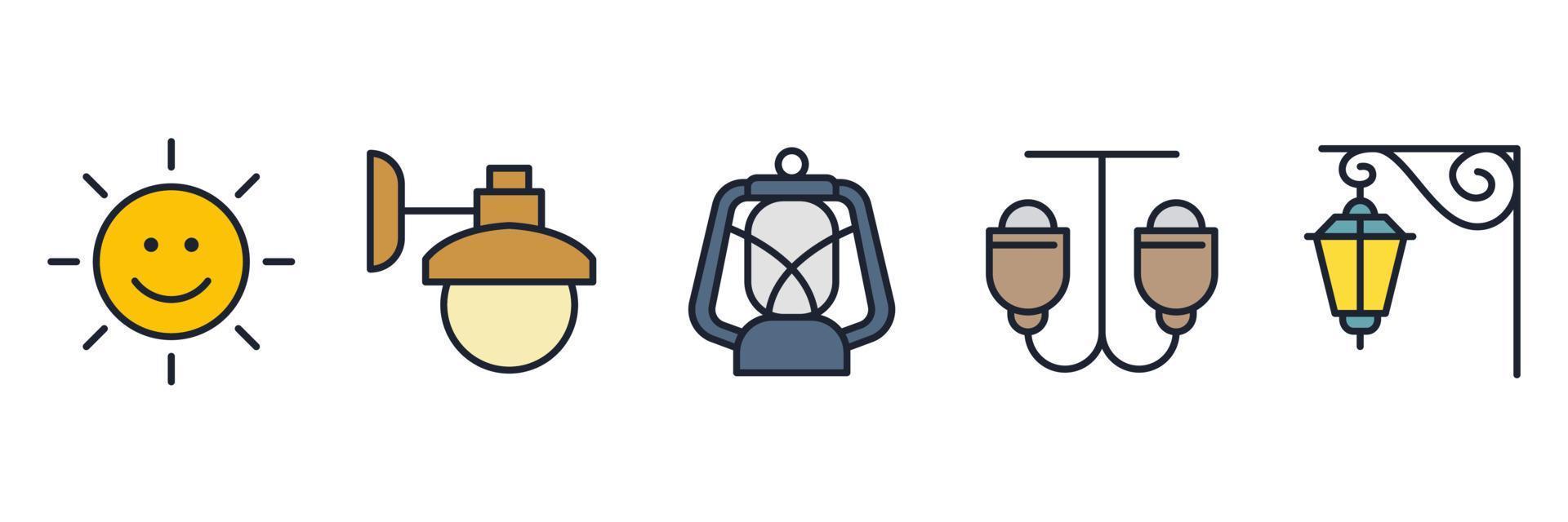 Lights set icon symbol template for graphic and web design collection logo vector illustration