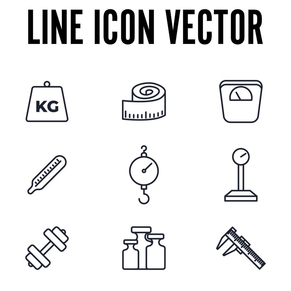 Measuring set icon symbol template for graphic and web design collection logo vector illustration
