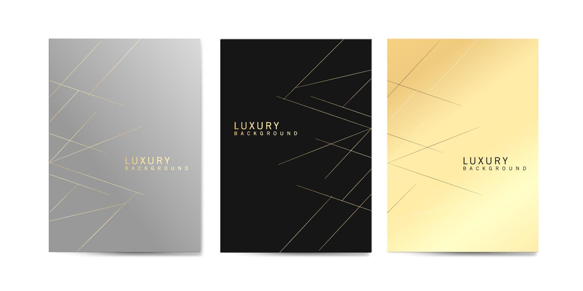 Luxury Covers with minimal design. black and gold backgrounds for your design. Applicable for Banners, Placards, Posters, Flyers etc. Eps10 vector