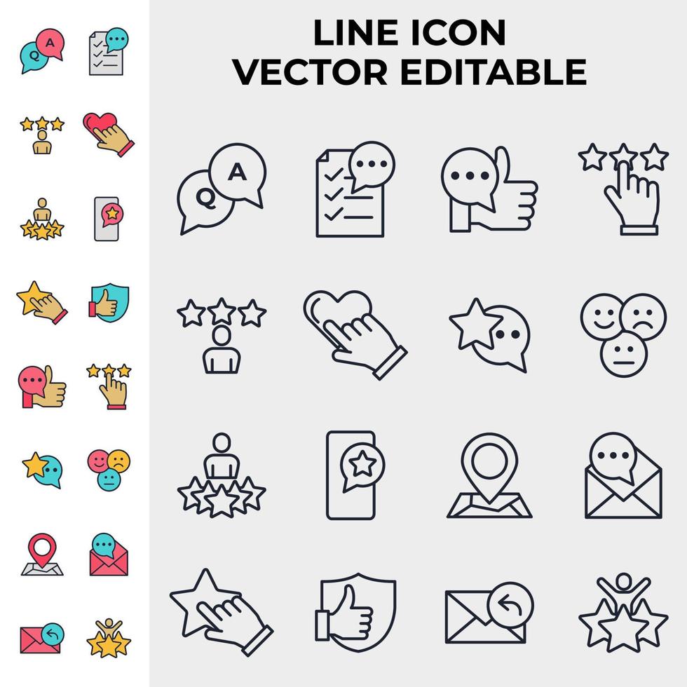 Testimonials feedback set icon symbol template for graphic and web design collection logo vector illustration