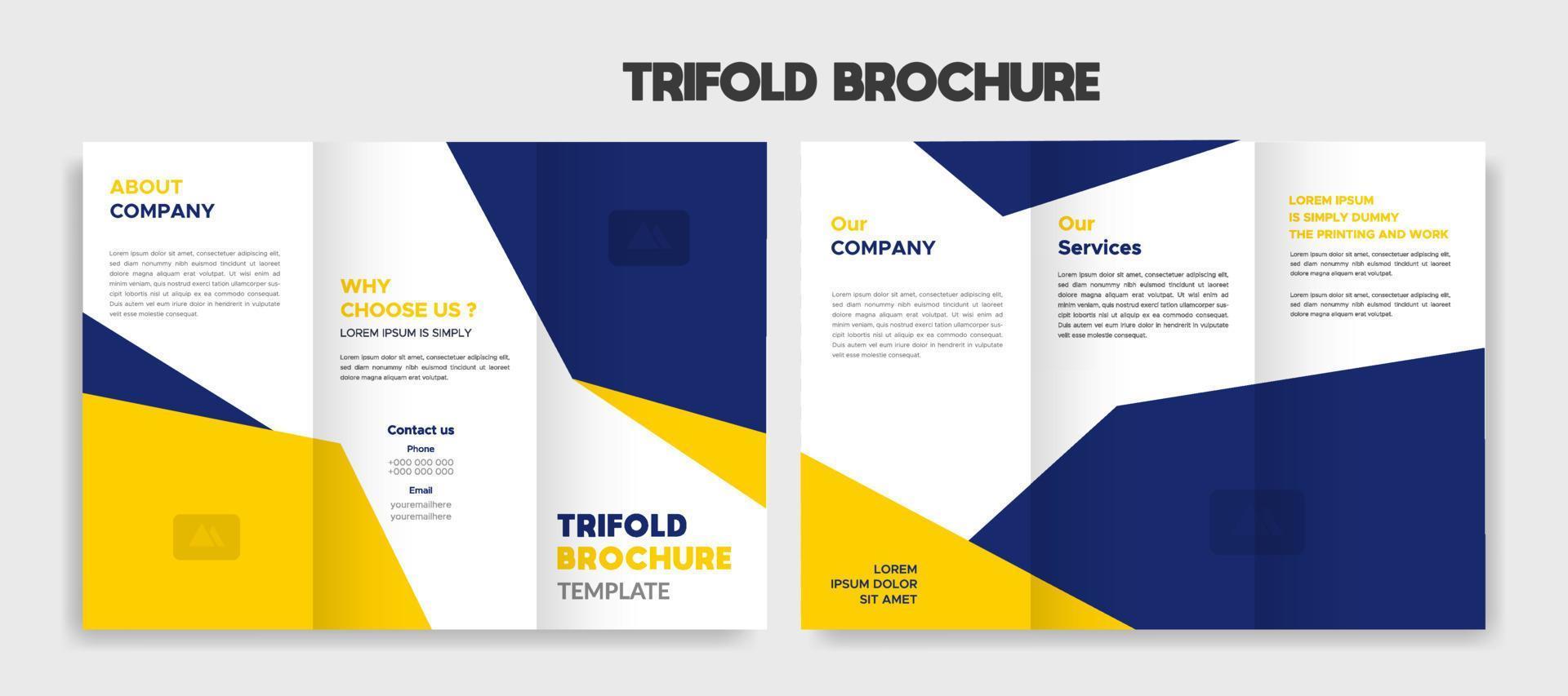 creative editable trifold brochure template design vector