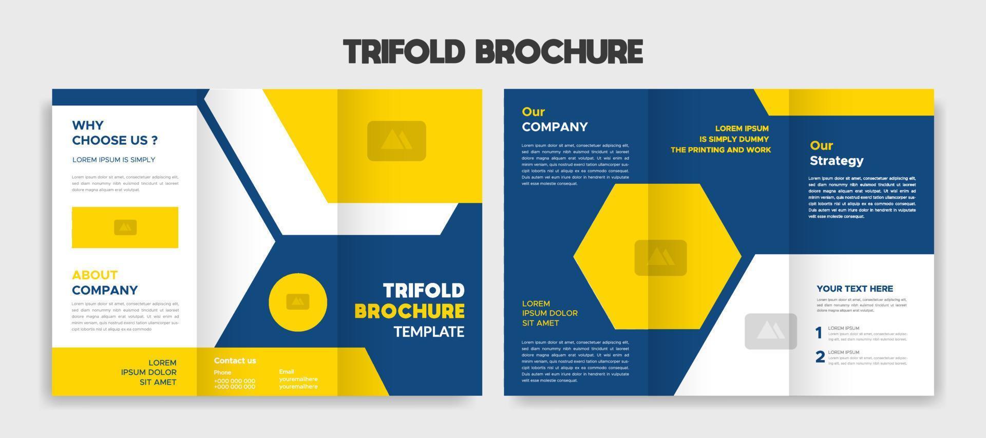 creative editable trifold brochure template design vector