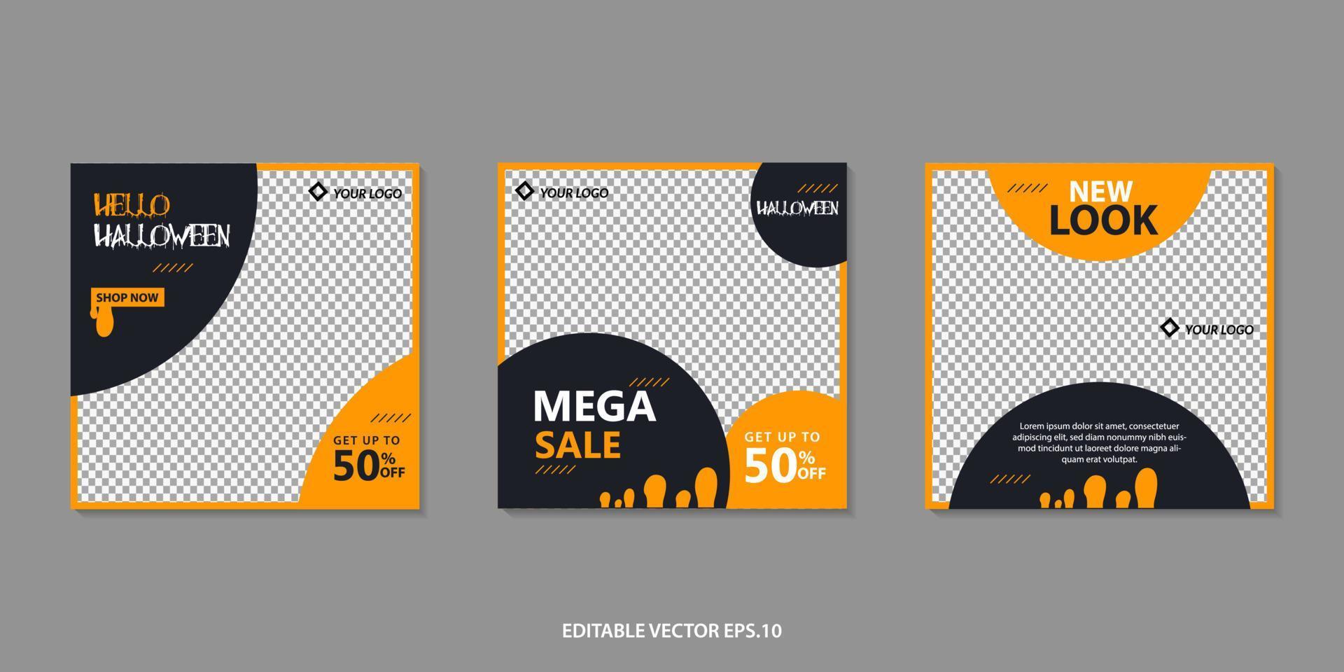 sosial media post template design vector