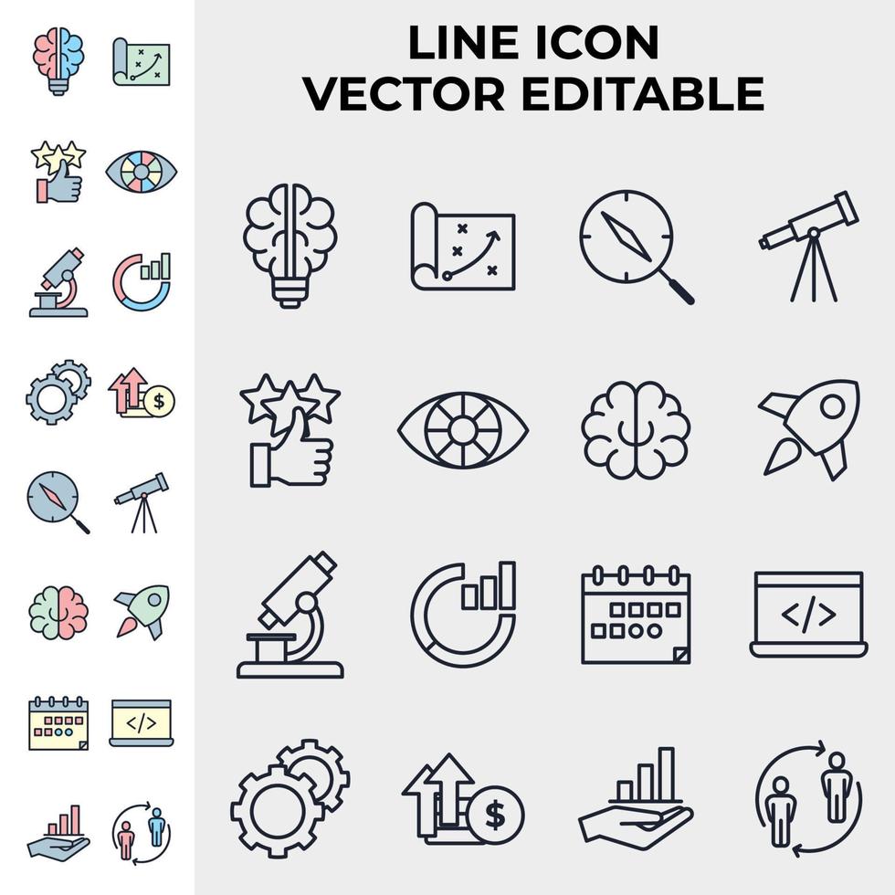 proyecto de inicio y conjunto de desarrollo plantilla de símbolo de icono para la ilustración de vector de logotipo de colección de diseño gráfico y web