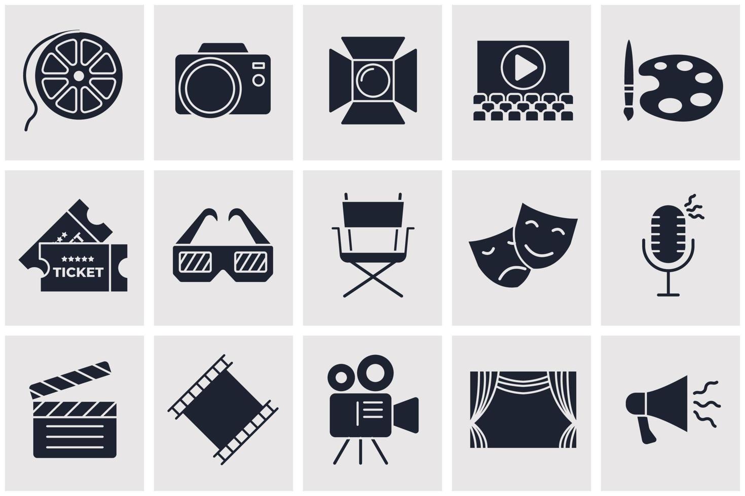 entertainment set icon symbol template for graphic and web design collection logo vector illustration