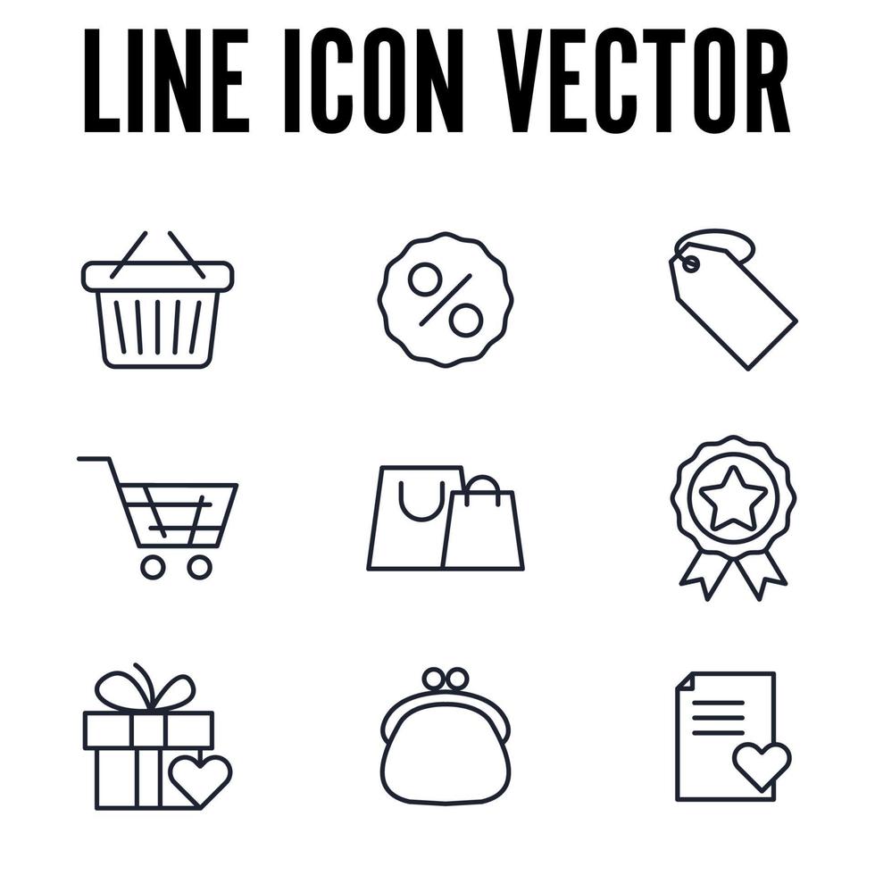 Shopping malls, retail set icon symbol template for graphic and web design collection logo vector illustration