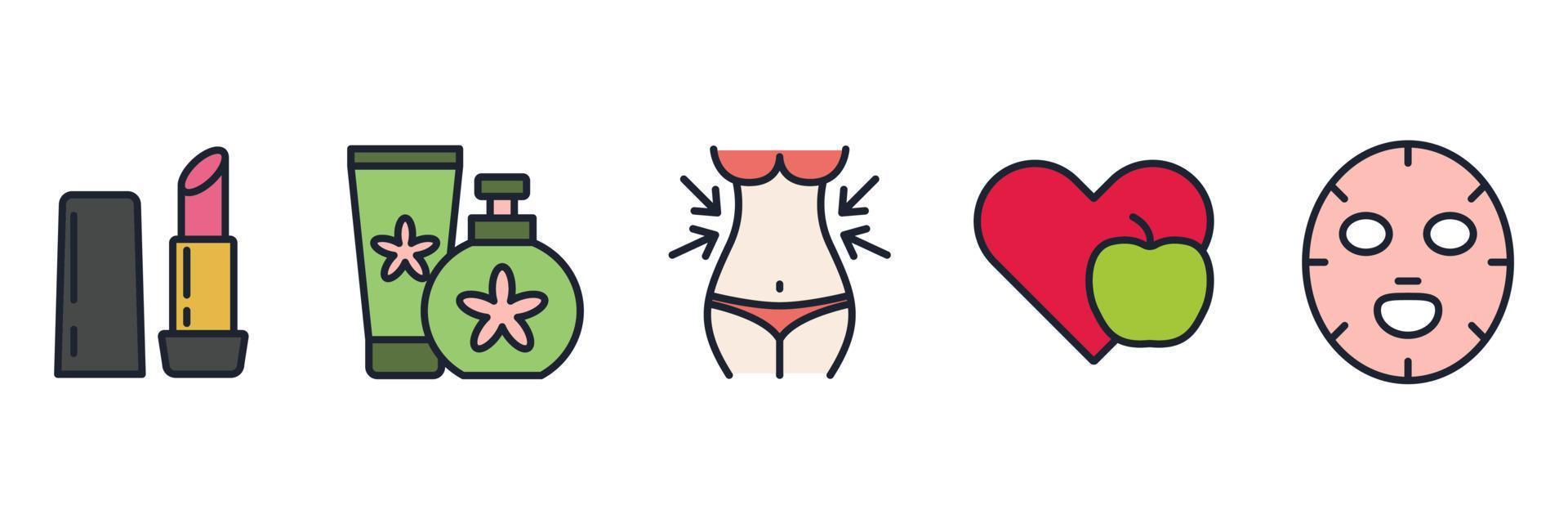 Spa and Beauty set icon symbol template for graphic and web design collection logo vector illustration