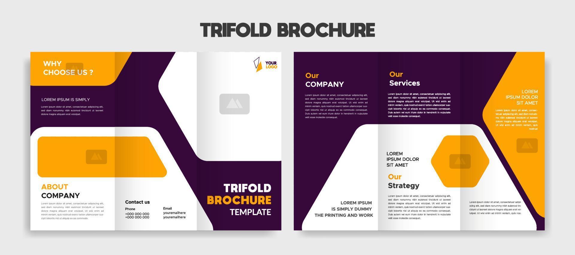 creative editable trifold brochure template design vector