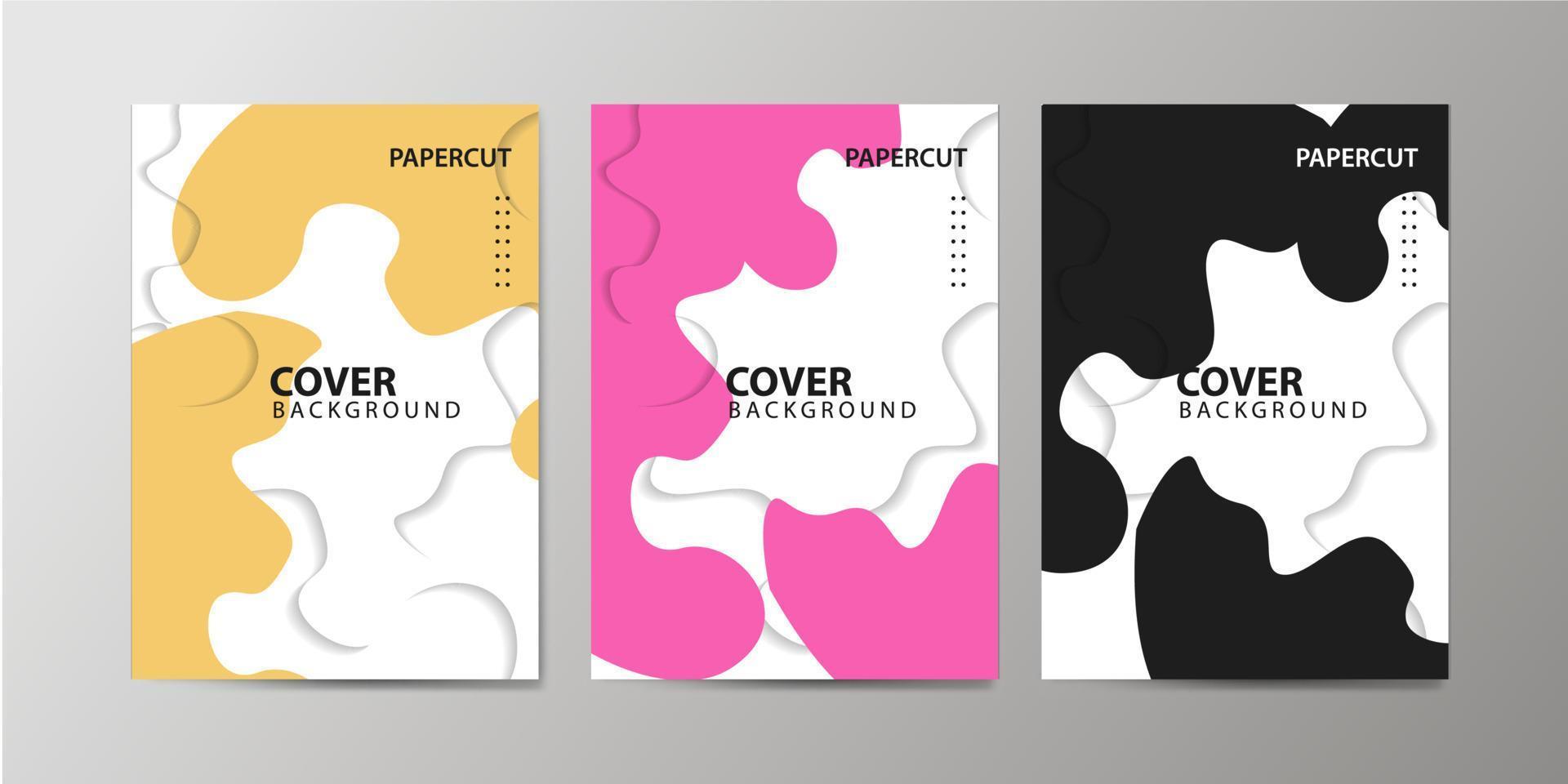 Modern abstract colorful cover set. Gradient shape composition. Eps10 vector