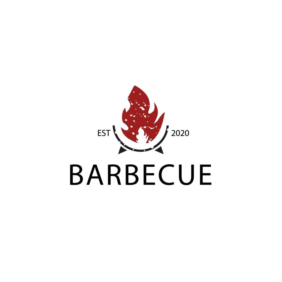 barbecue logo template vector