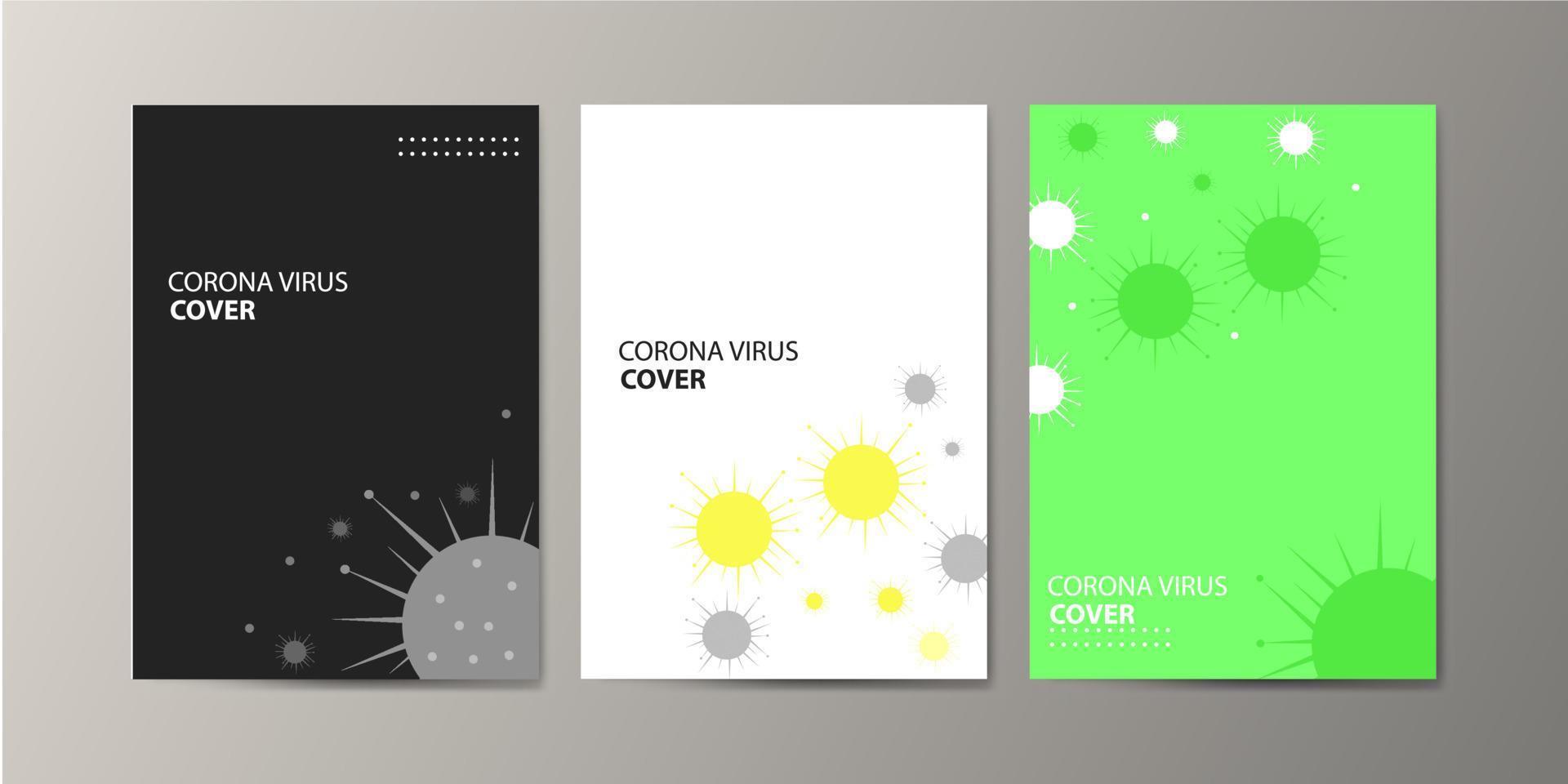 cover corona virus template vector
