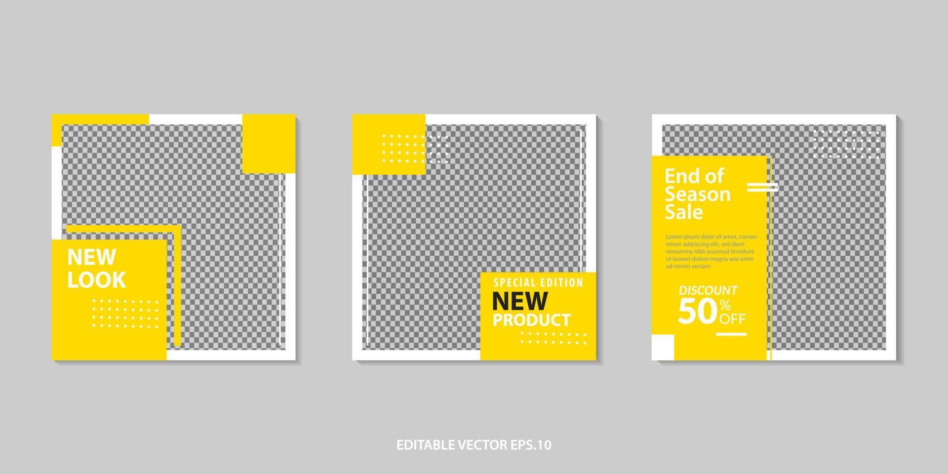 sosial media post template design vector