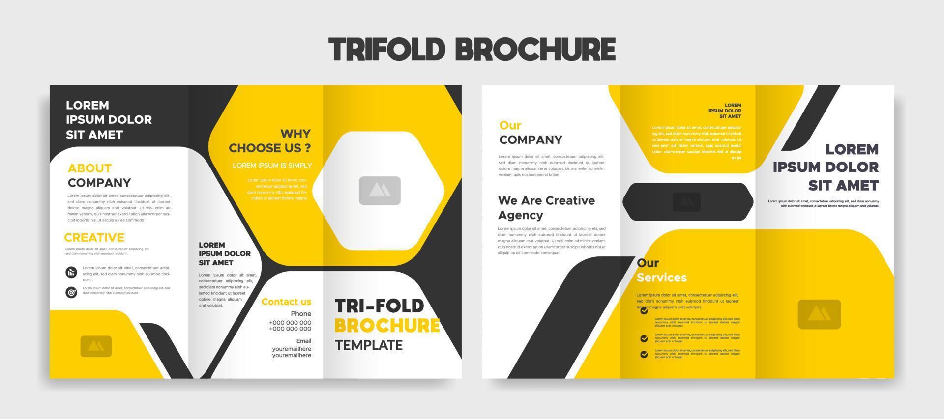 creative editable trifold brochure template design vector